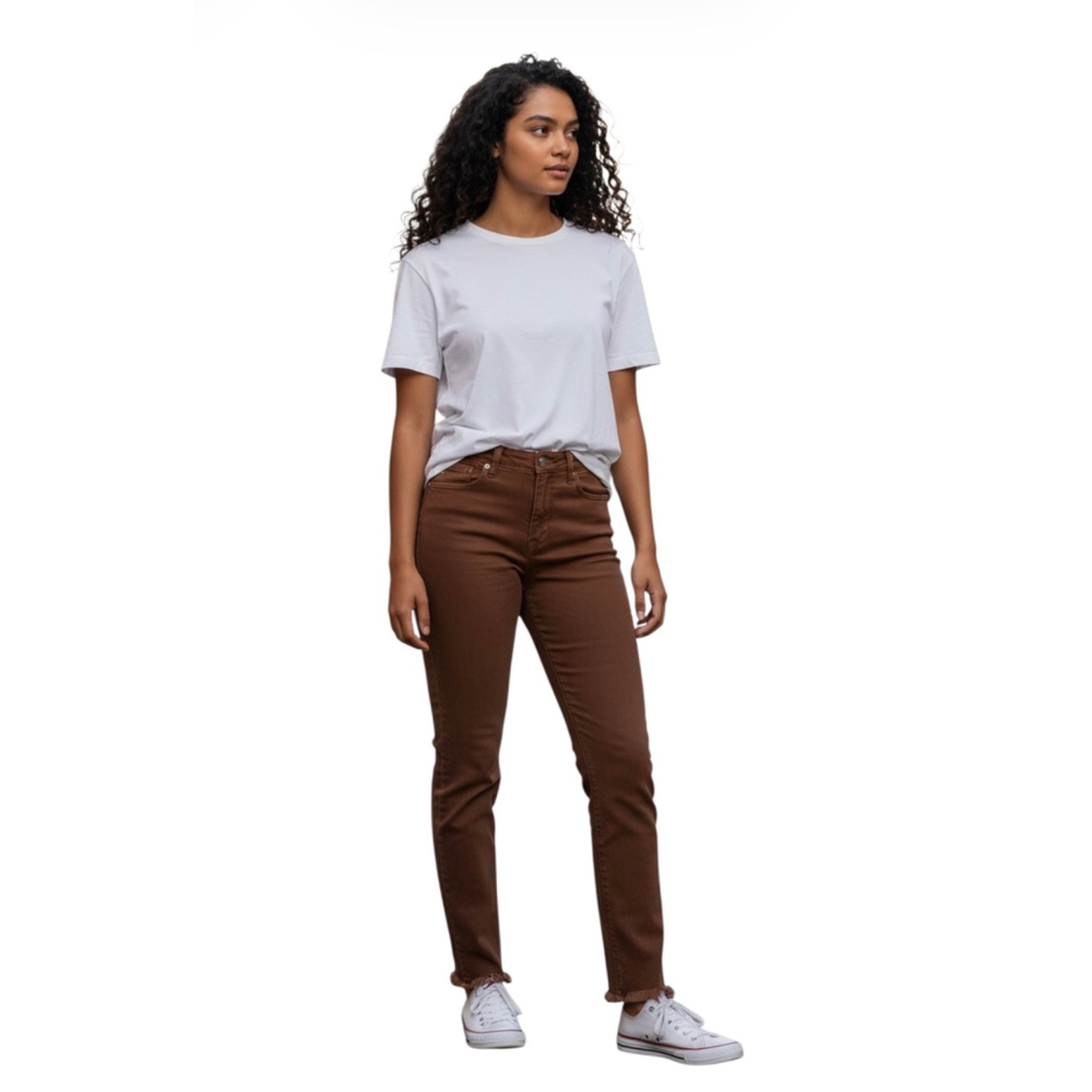 Women's Dear John Ankle & Cropped Jeans Brown Size 27 - Picture 9 of 9